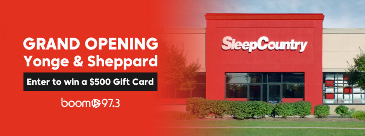 Enter for the chance to win a $500 Sleep Country Gift Card