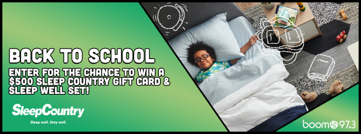 Enter for the chance to win a $500 Sleep Country Gift Card & Sleep Well Set!