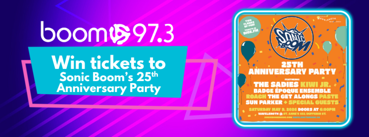 Win tickets to Sonic Boom's 25th Anniversary Party